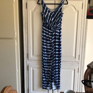 Twist front, tie dye summer dress
